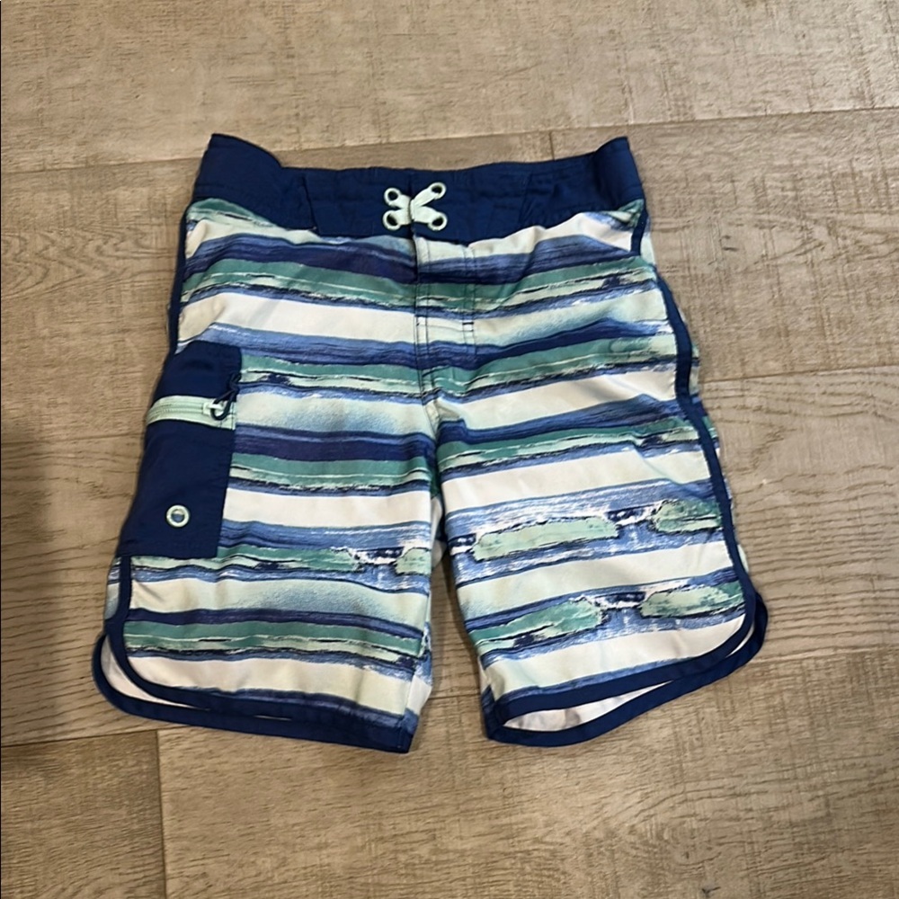 Art Class size 8 Striped Blue and Green board short style Swim Shorts
EUC